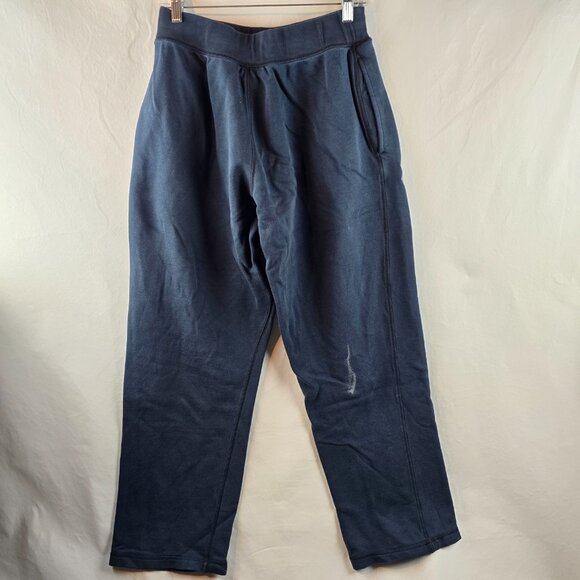 Under Armour Mens Large Black Fleece Sweatpants Loose Fit Warm Athletic Open Hem - Picture 5 of 9